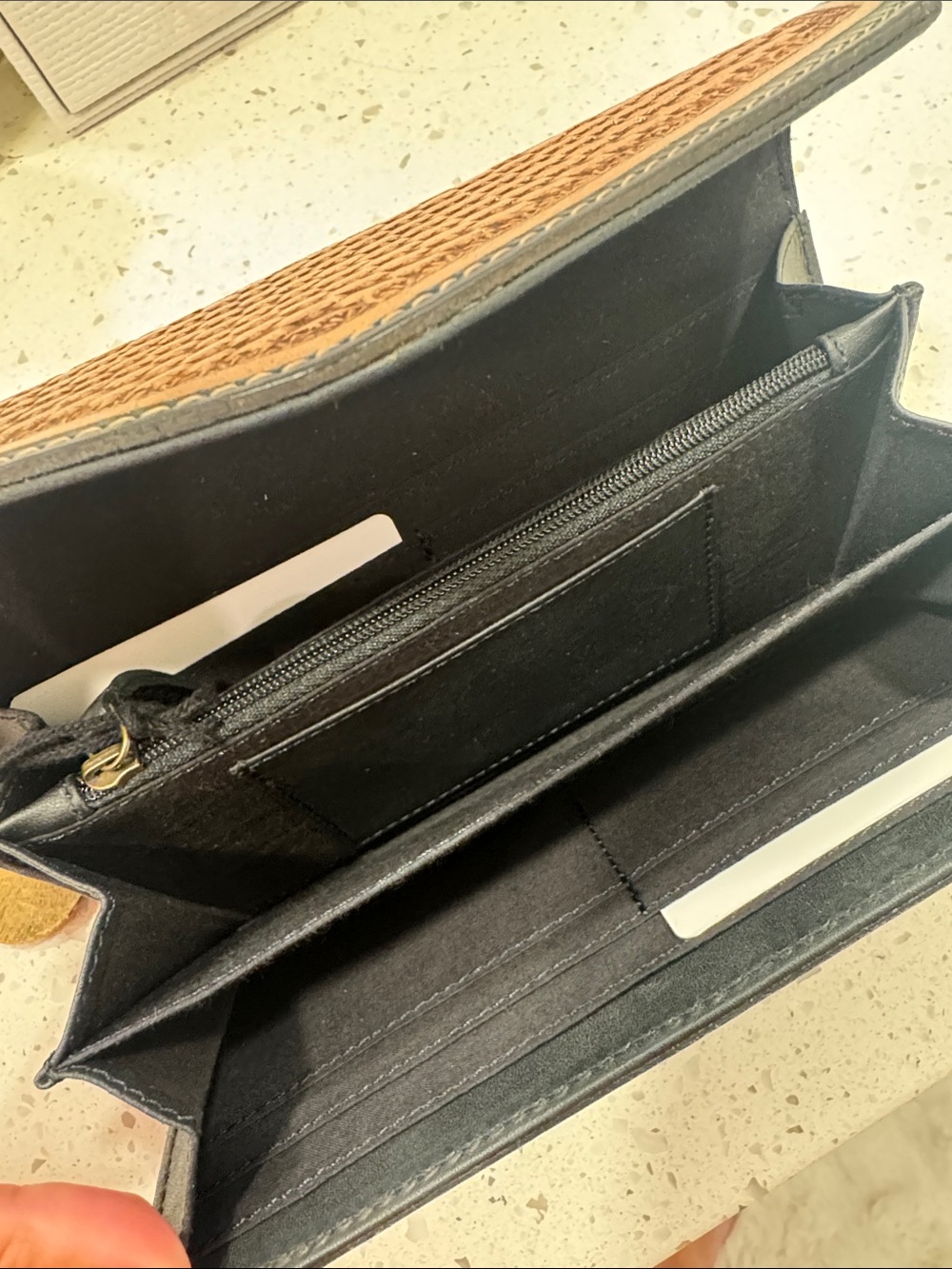 Myra Bag Brown Tooled Leather Wallet Clutch - Picture 3 of 4